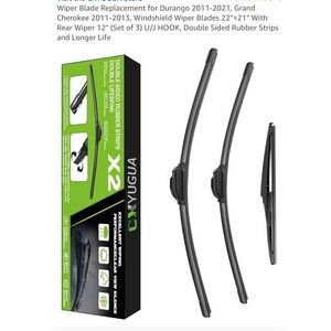 Windshield Wiper Blades 22"+21"+12" for Durango &‎ Grand Cherokee U/J Hook